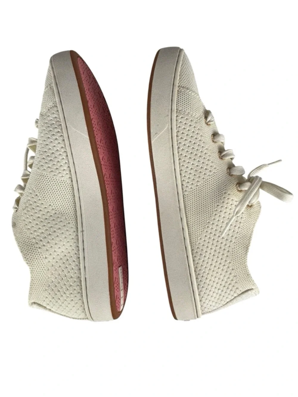 LL BEAN PAPERWHITE ECO BAY RECYCLED SOFT KNIT LACE UP SNEAKER TENNIS SHOES
